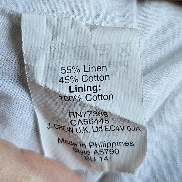 J. Crew linen cotton blend gold tone hardware cargo zipper mini skirt Size 10 - Picture 5 of 6